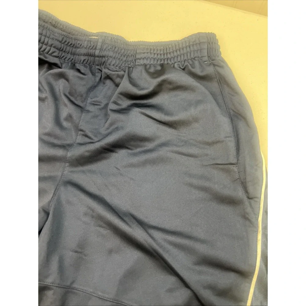 Vintage Y2K Nike Men's Silky Shiny Basketball Shorts Baggy‎ XL Blue Swoosh